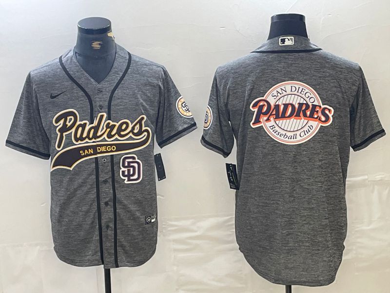 Men San Diego Padres Blank Grey Jointly 2024 Nike MLB Jersey style 4
